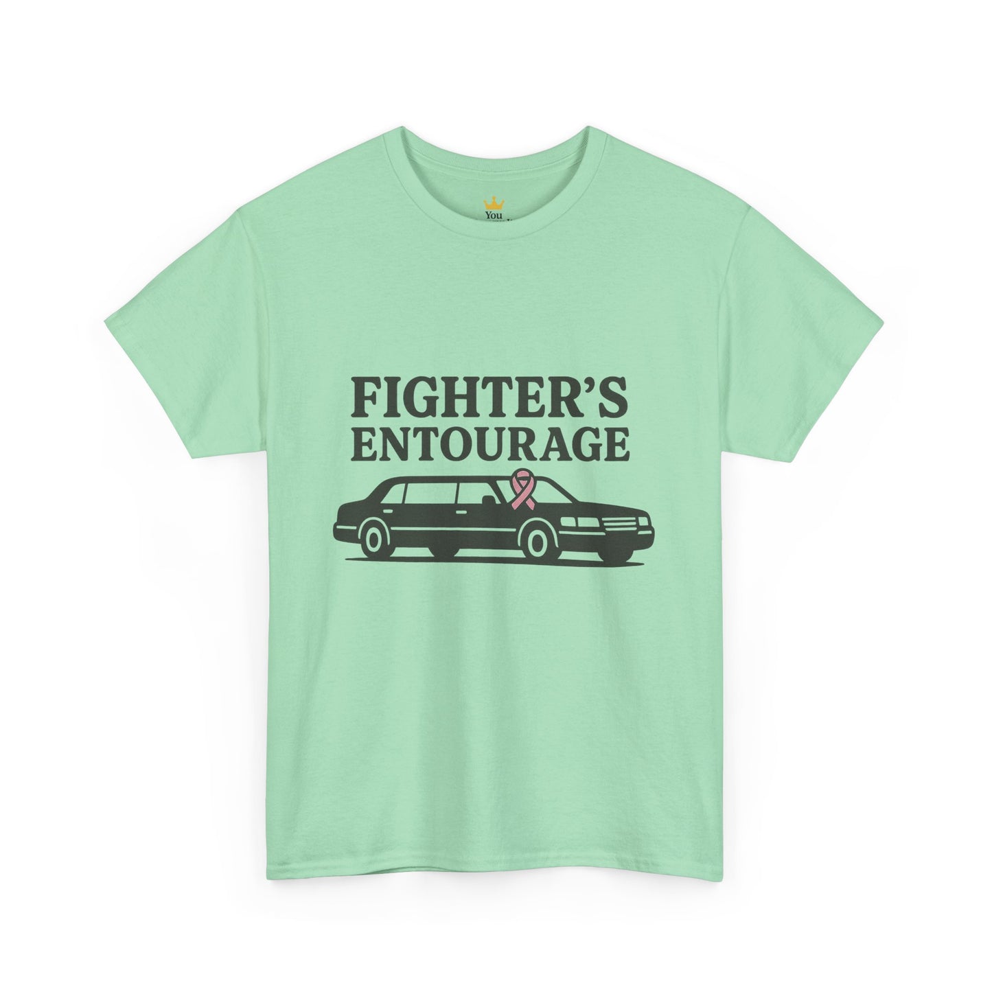 Fighter's Entourage Shirt | Breast Cancer Awareness Tee with Limo and Ribbon Design