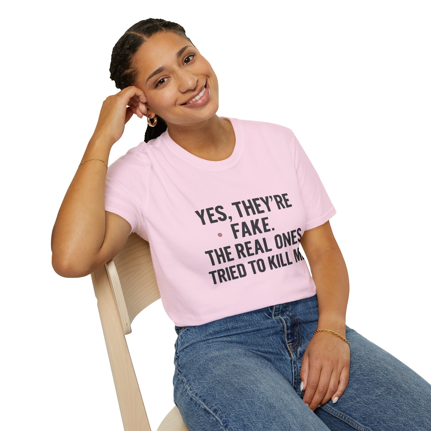 Yes, They're Fake | Breast Cancer Survivor Shirt
