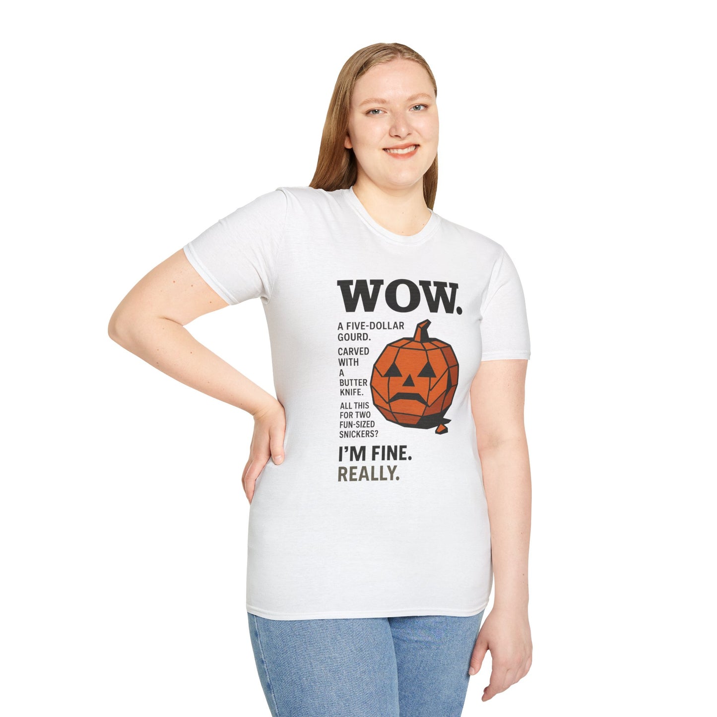 Geometric Jack-O’-Lantern Funny Halloween T-Shirt – Cynical Pumpkin Design