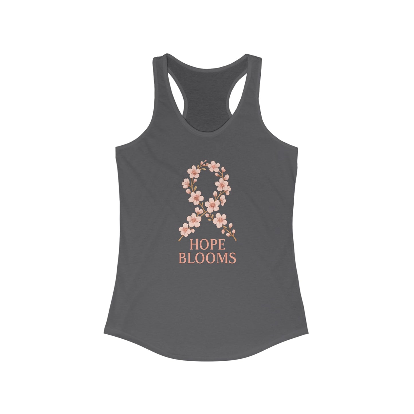Hope Blooms Floral Ribbon Tank | Breast Cancer Awareness Racerback