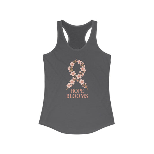 Hope Blooms Floral Ribbon Tank | Breast Cancer Awareness Racerback