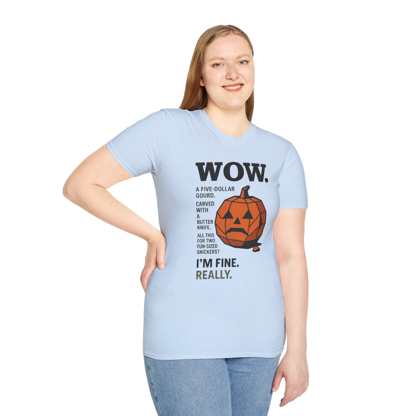 Geometric Jack-O’-Lantern Funny Halloween T-Shirt – Cynical Pumpkin Design