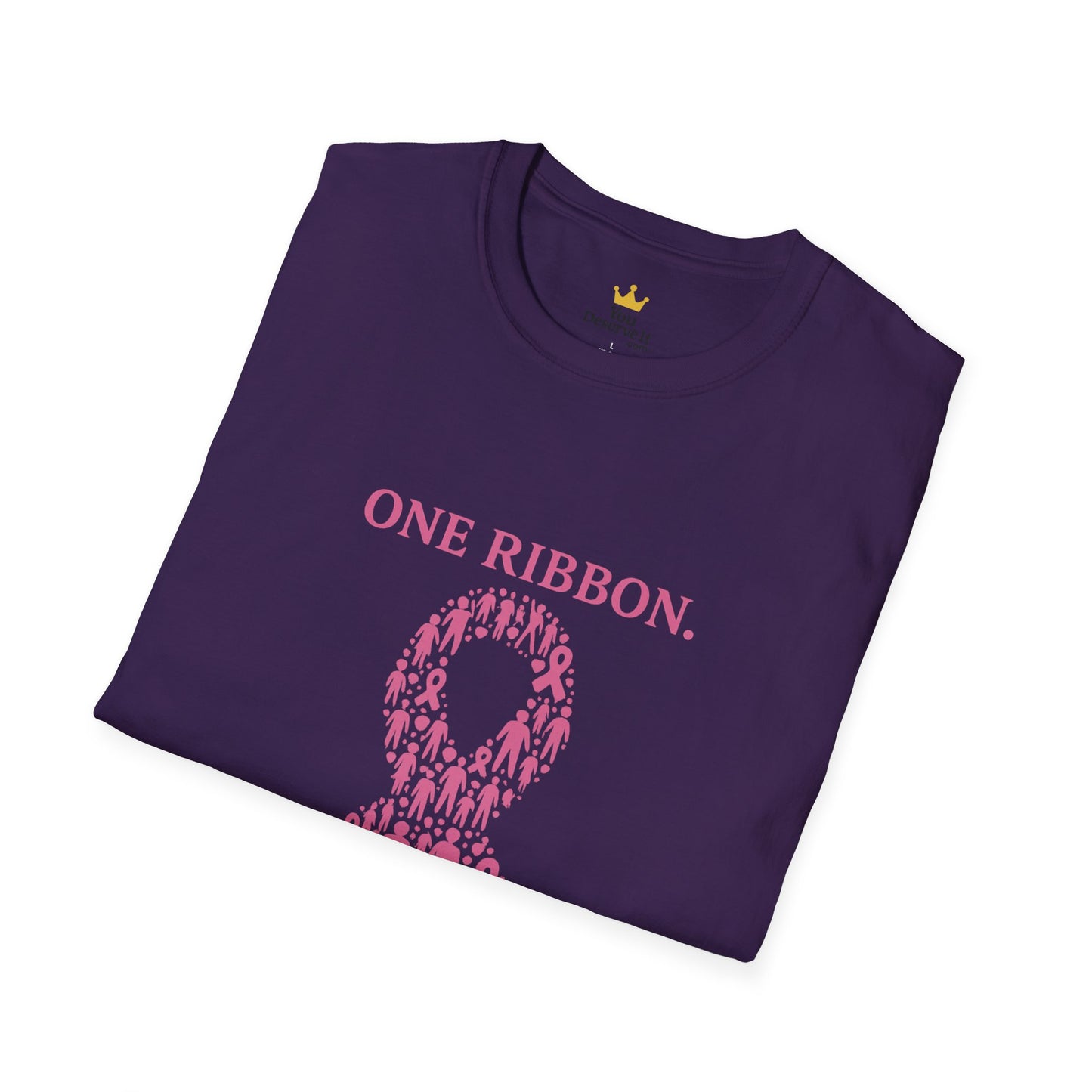 One Ribbon Millions of Stories Shirt | Breast Cancer Awareness Tee with People Silhouette Ribbon