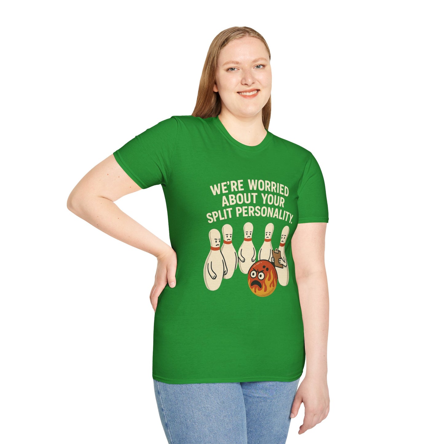 Bowling Intervention T-Shirt | "Split Personality" Funny League Tee