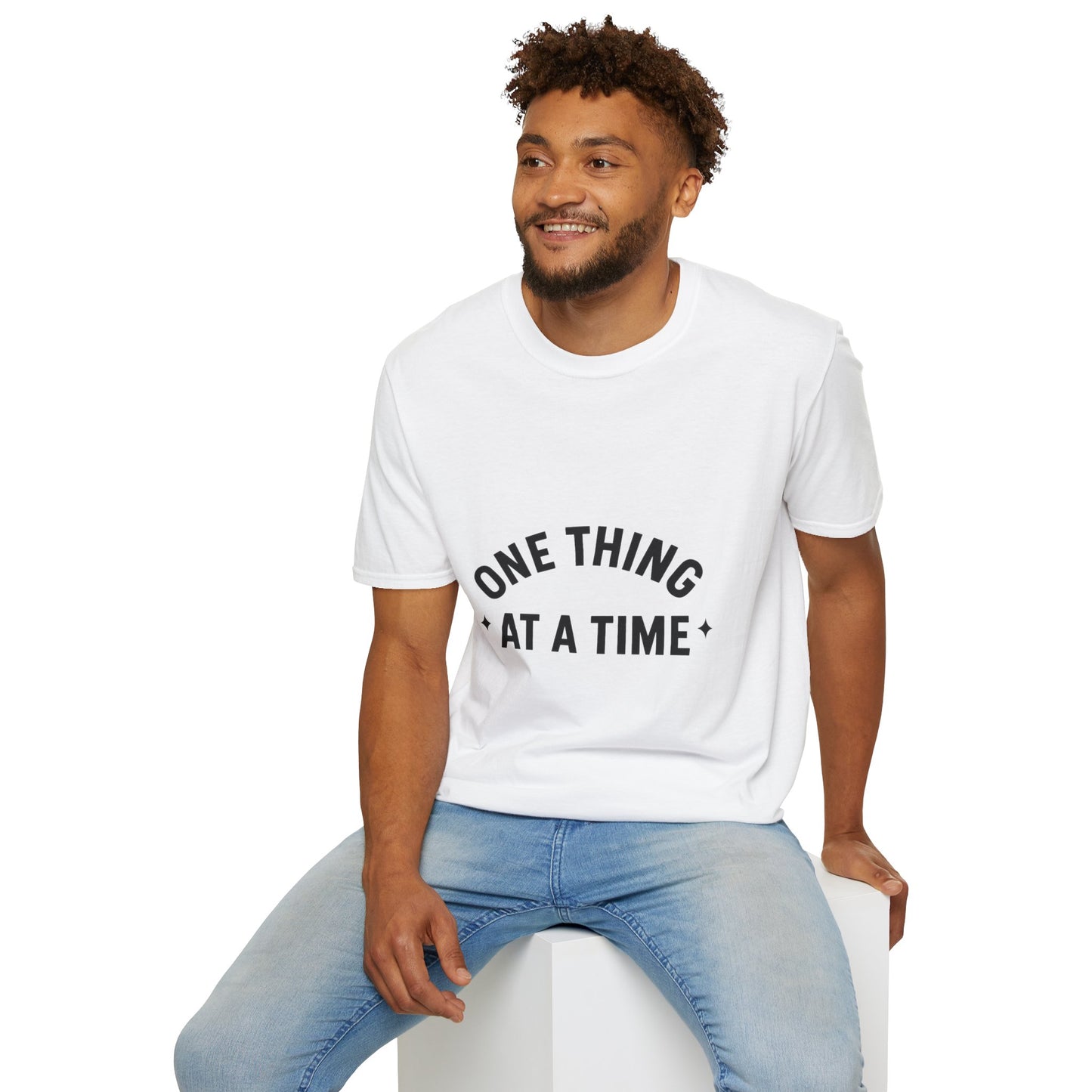 One Thing at a Time T-Shirt | Minimalist Mental Health Reminder Tee