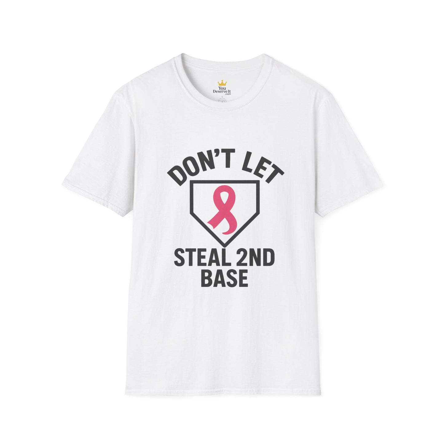 Funny Breast Cancer Awareness Shirt | Don't Let Cancer Steal 2nd Base Tee