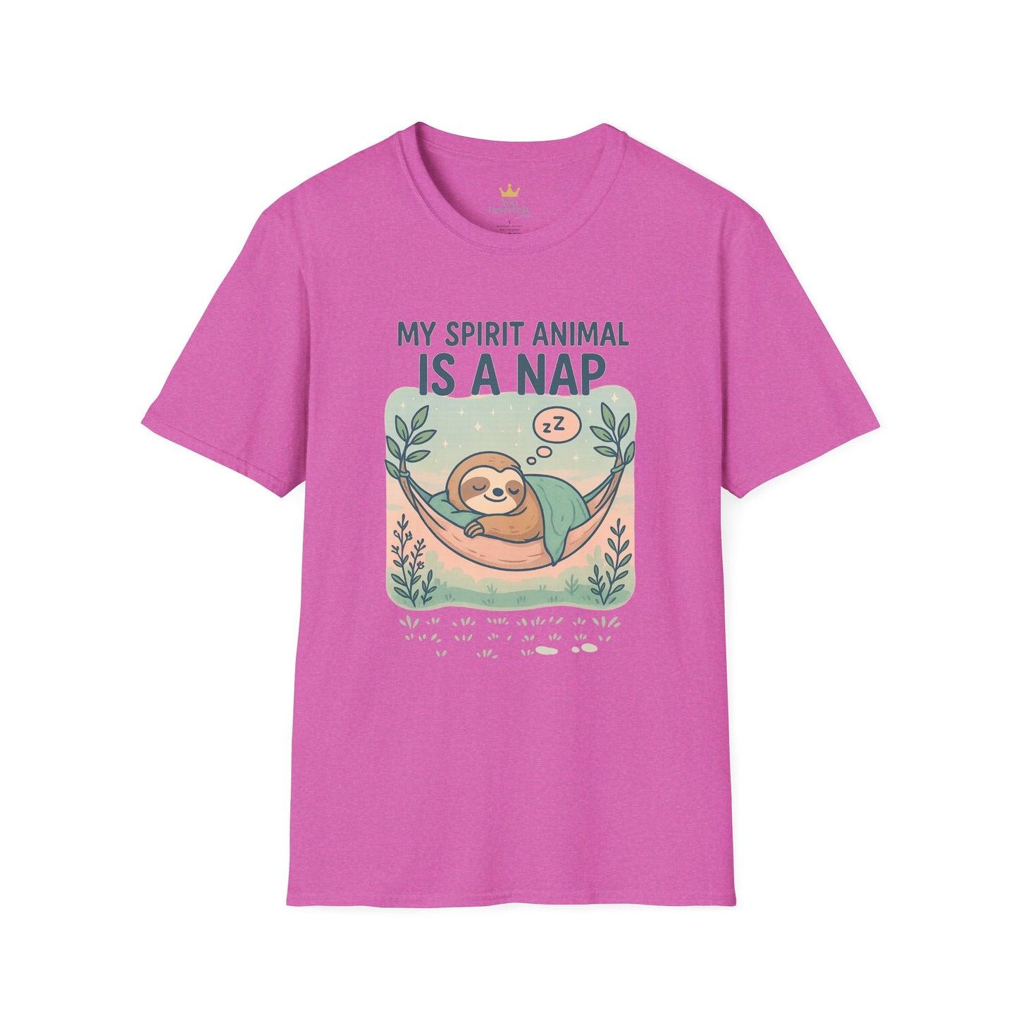 My Spirit Animal Is a Nap T-Shirt | Cute Sleepy Sloth in Hammock Design