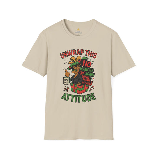 Unwrap This Attitude Christmas Shirt | Funny Sarcastic Holiday Tee | Sassy Anti-Christmas Style