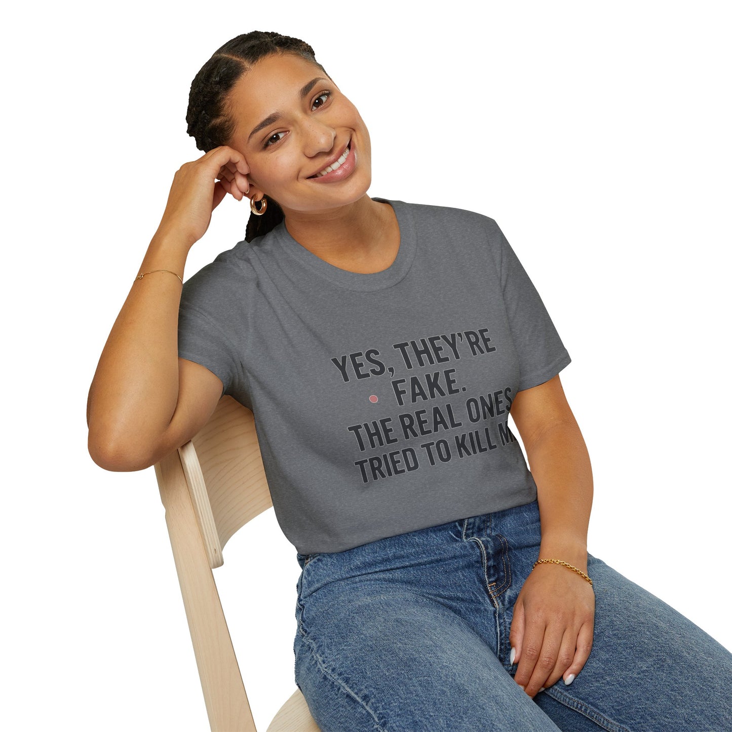 Yes, They're Fake | Breast Cancer Survivor Shirt