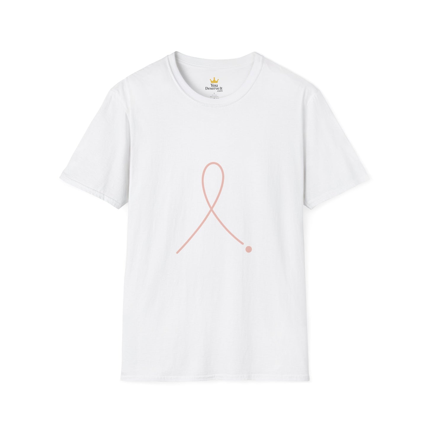 Minimalist Pink Ribbon Dot Shirt | Breast Cancer Awareness Tee with Subtle Symbol
