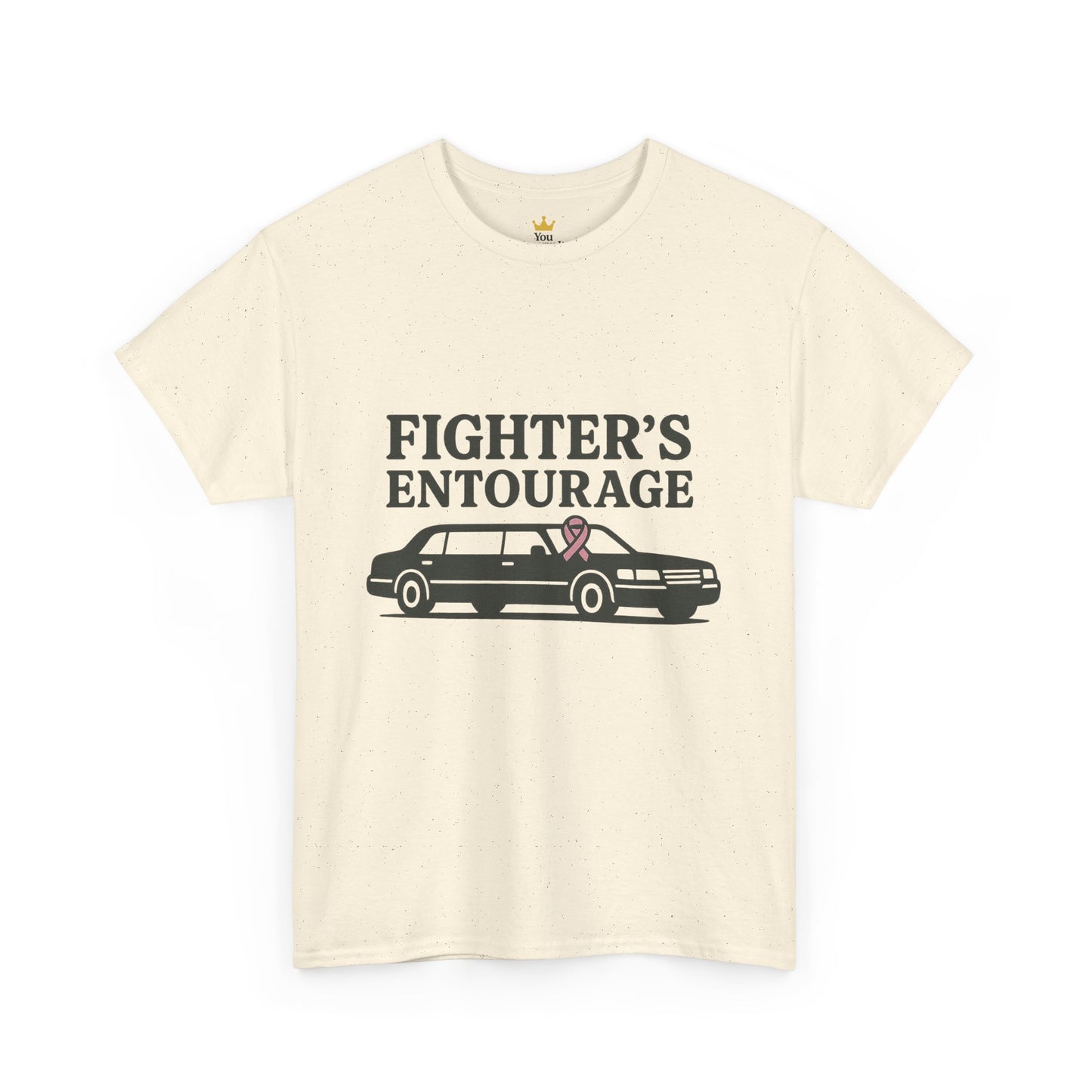 Fighter's Entourage Shirt | Breast Cancer Awareness Tee with Limo and Ribbon Design
