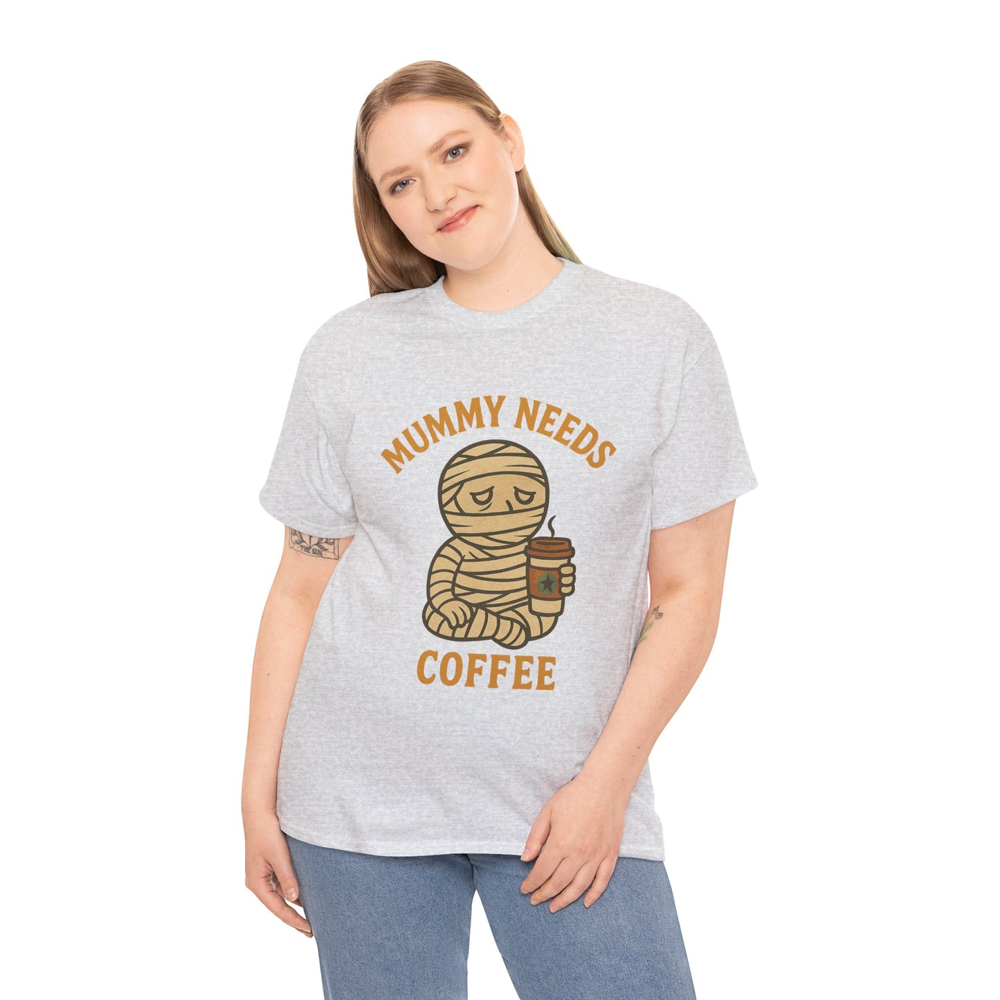 Mummy Needs Coffee Shirt | Funny Halloween Tired Mom Tee with Caffeine Theme
