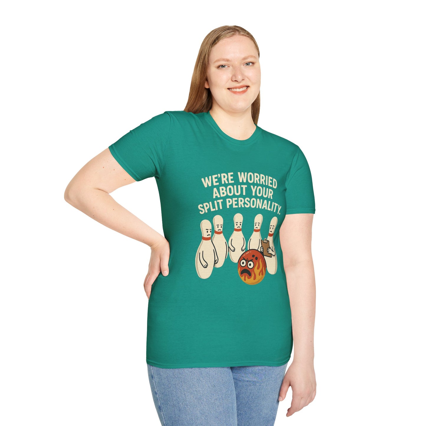 Bowling Intervention T-Shirt | "Split Personality" Funny League Tee