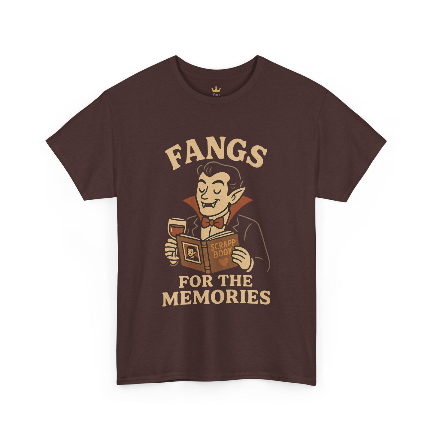Fangs for the Memories Shirt | Funny Vampire Halloween Tee with Scrapbook Design