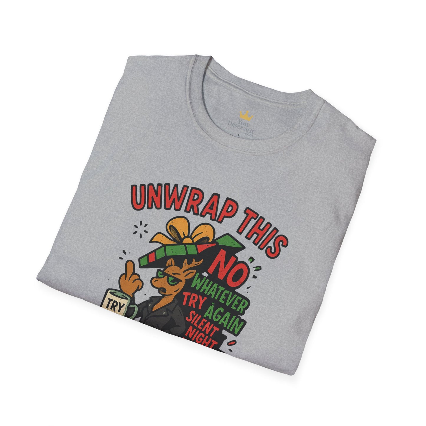 Unwrap This Attitude Christmas Shirt | Funny Sarcastic Holiday Tee | Sassy Anti-Christmas Style