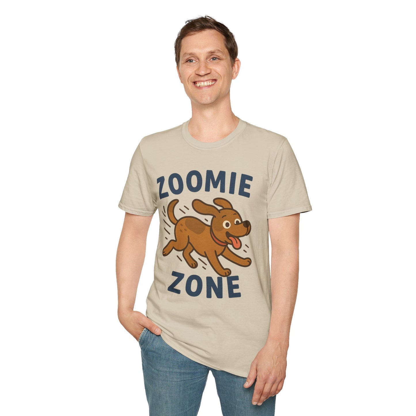 Unisex Dog Lover T-Shirt, Zoomie Zone Tee, Cute Pet Shirt, Funny Animal Humor Top, Gifts for Dog Owners, Playful Canine Apparel