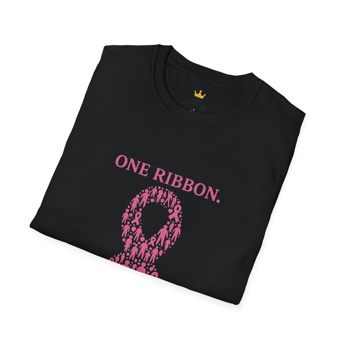 One Ribbon Millions of Stories Shirt | Breast Cancer Awareness Tee with People Silhouette Ribbon