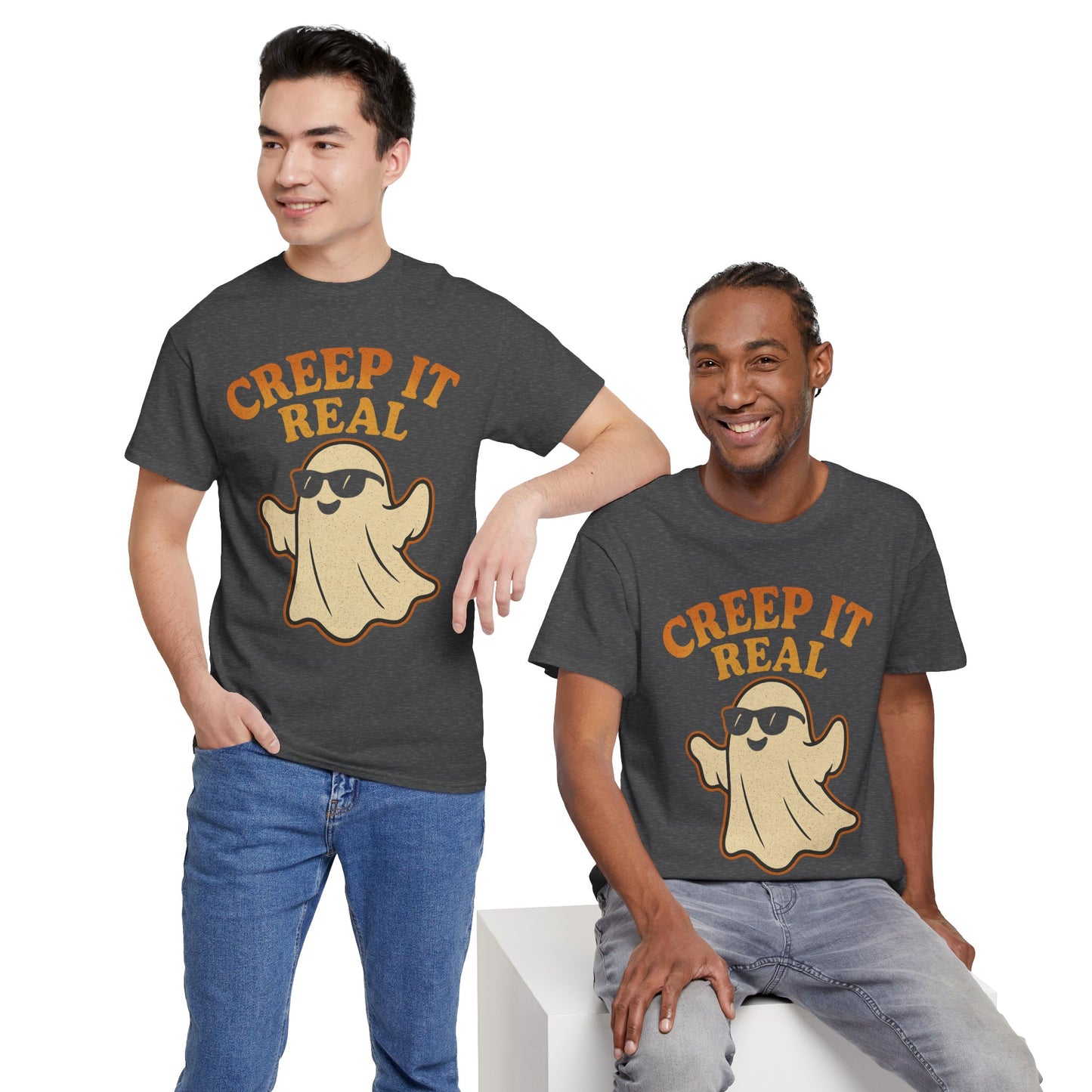 Creep It Real Shirt | Funny Halloween Ghost T-Shirt with Sunglasses