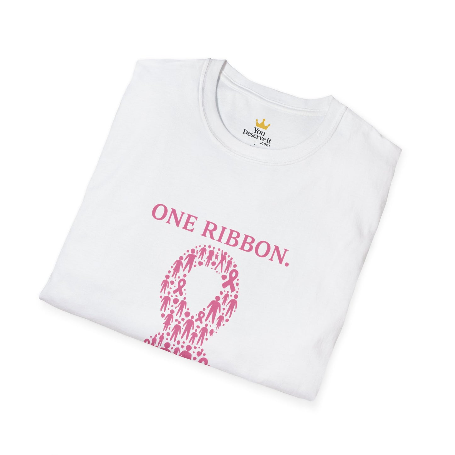 One Ribbon Millions of Stories Shirt | Breast Cancer Awareness Tee with People Silhouette Ribbon