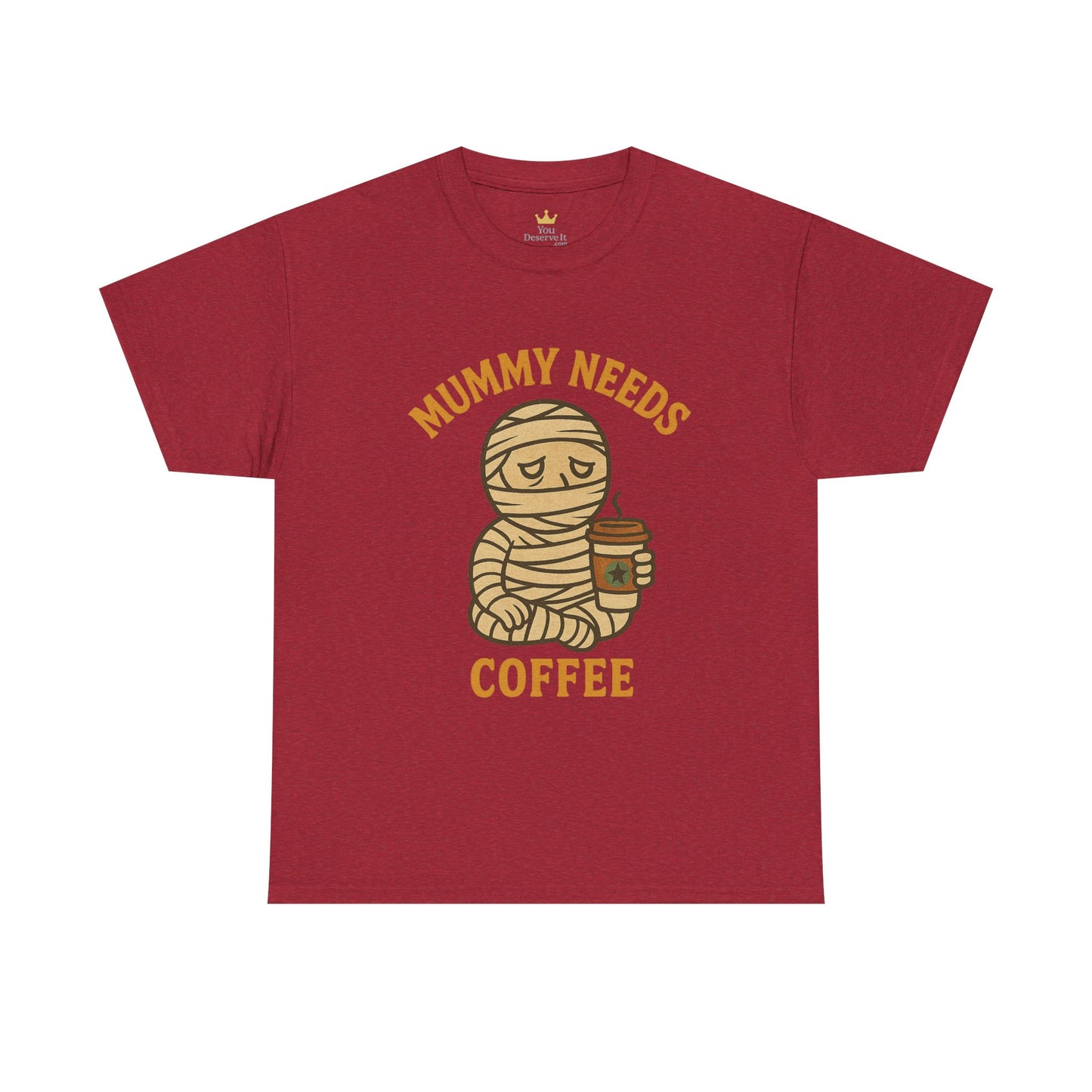 Mummy Needs Coffee Shirt | Funny Halloween Tired Mom Tee with Caffeine Theme