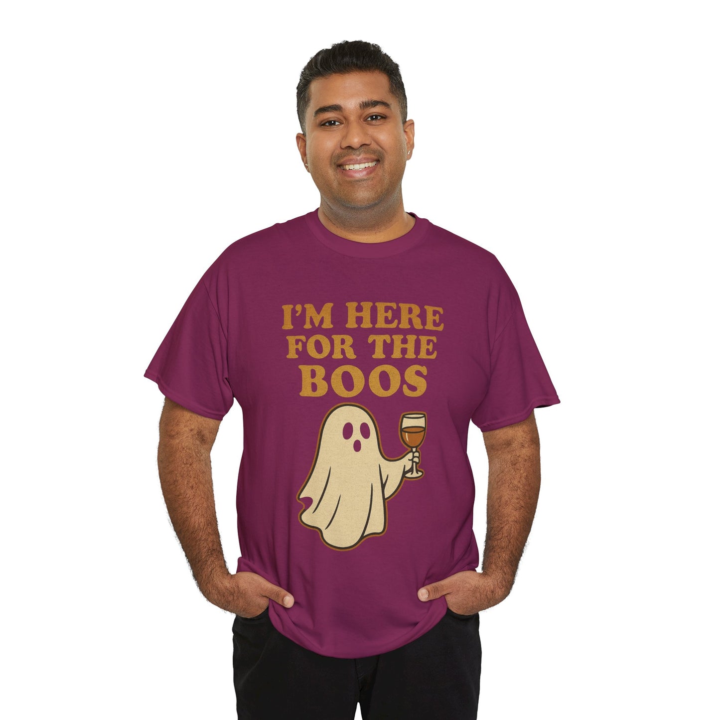 I'm Here for the Boos | Funny Halloween Wine Shirt