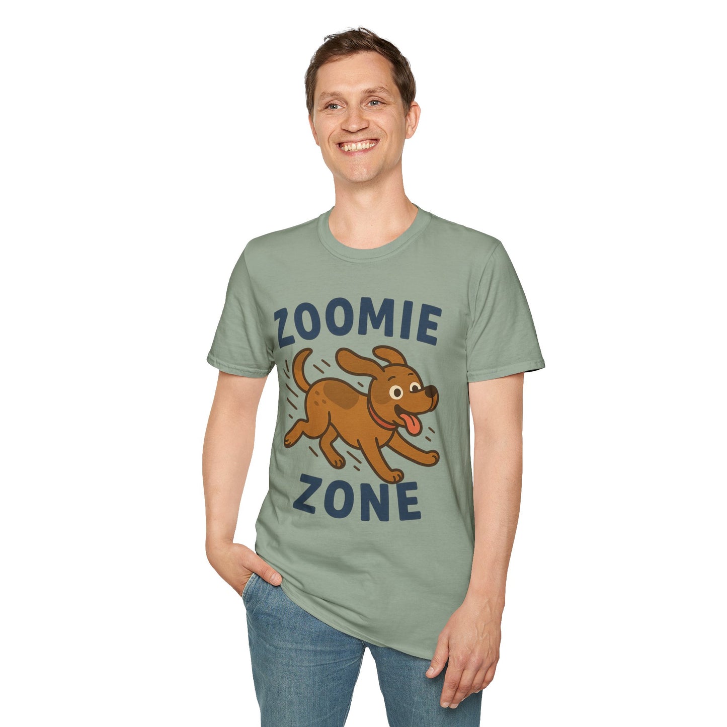 Unisex Dog Lover T-Shirt, Zoomie Zone Tee, Cute Pet Shirt, Funny Animal Humor Top, Gifts for Dog Owners, Playful Canine Apparel