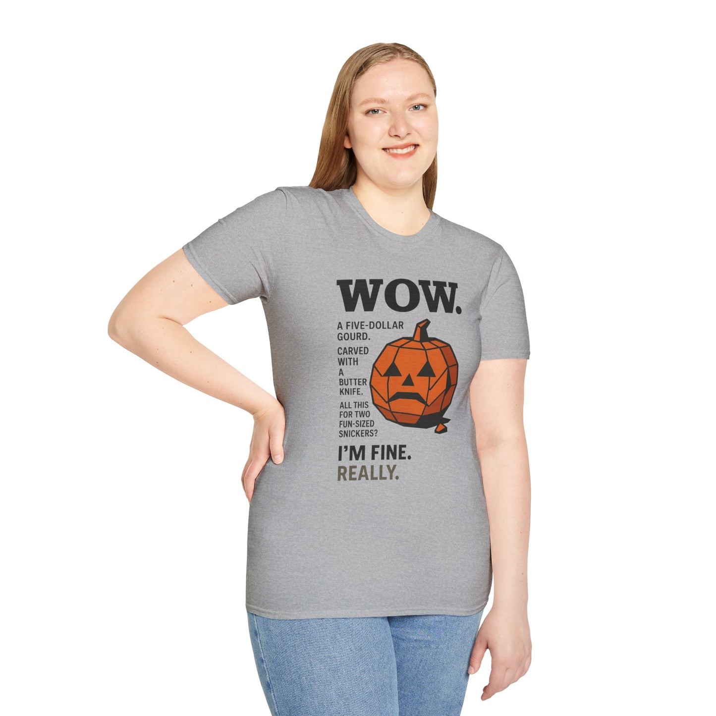 Geometric Jack-O’-Lantern Funny Halloween T-Shirt – Cynical Pumpkin Design