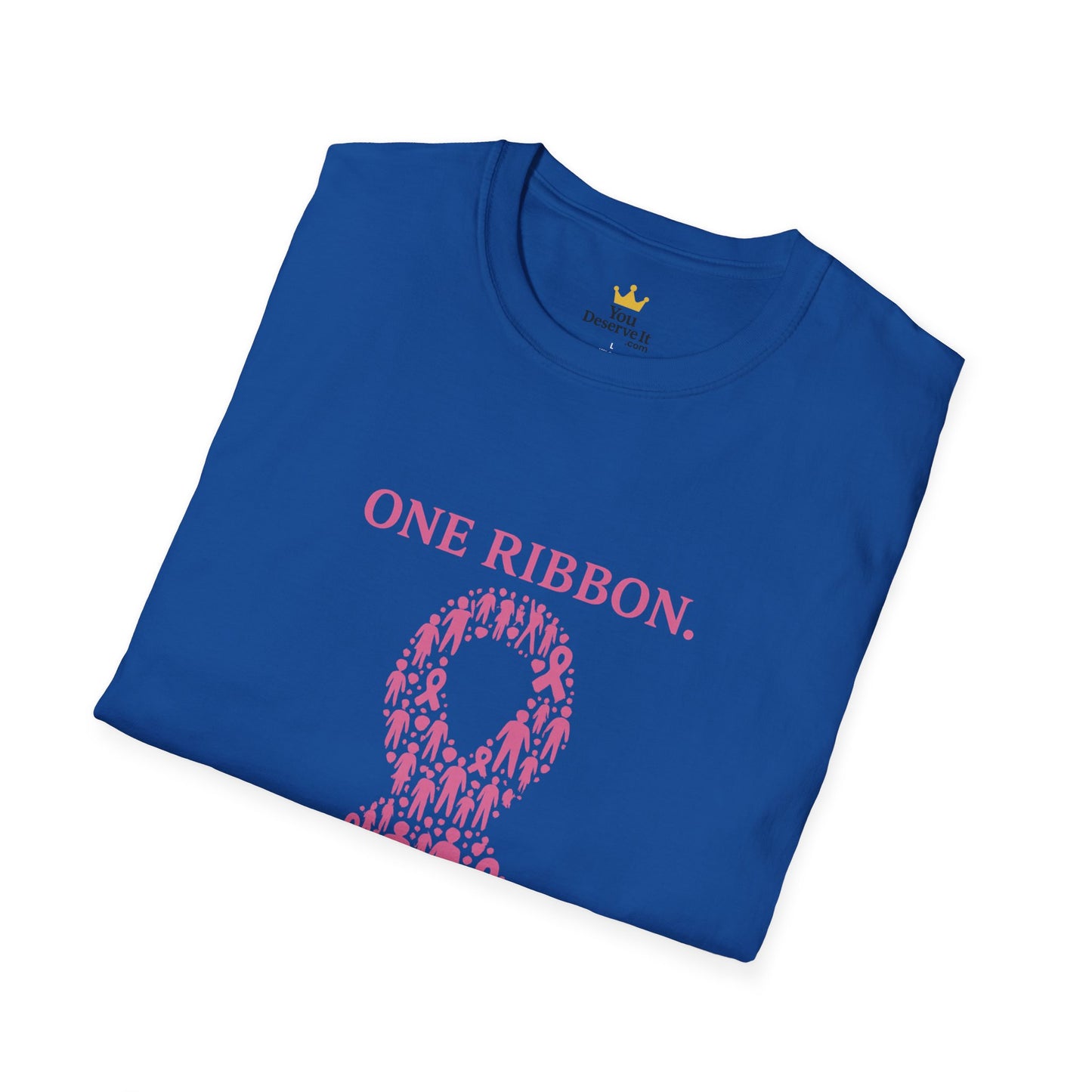 One Ribbon Millions of Stories Shirt | Breast Cancer Awareness Tee with People Silhouette Ribbon