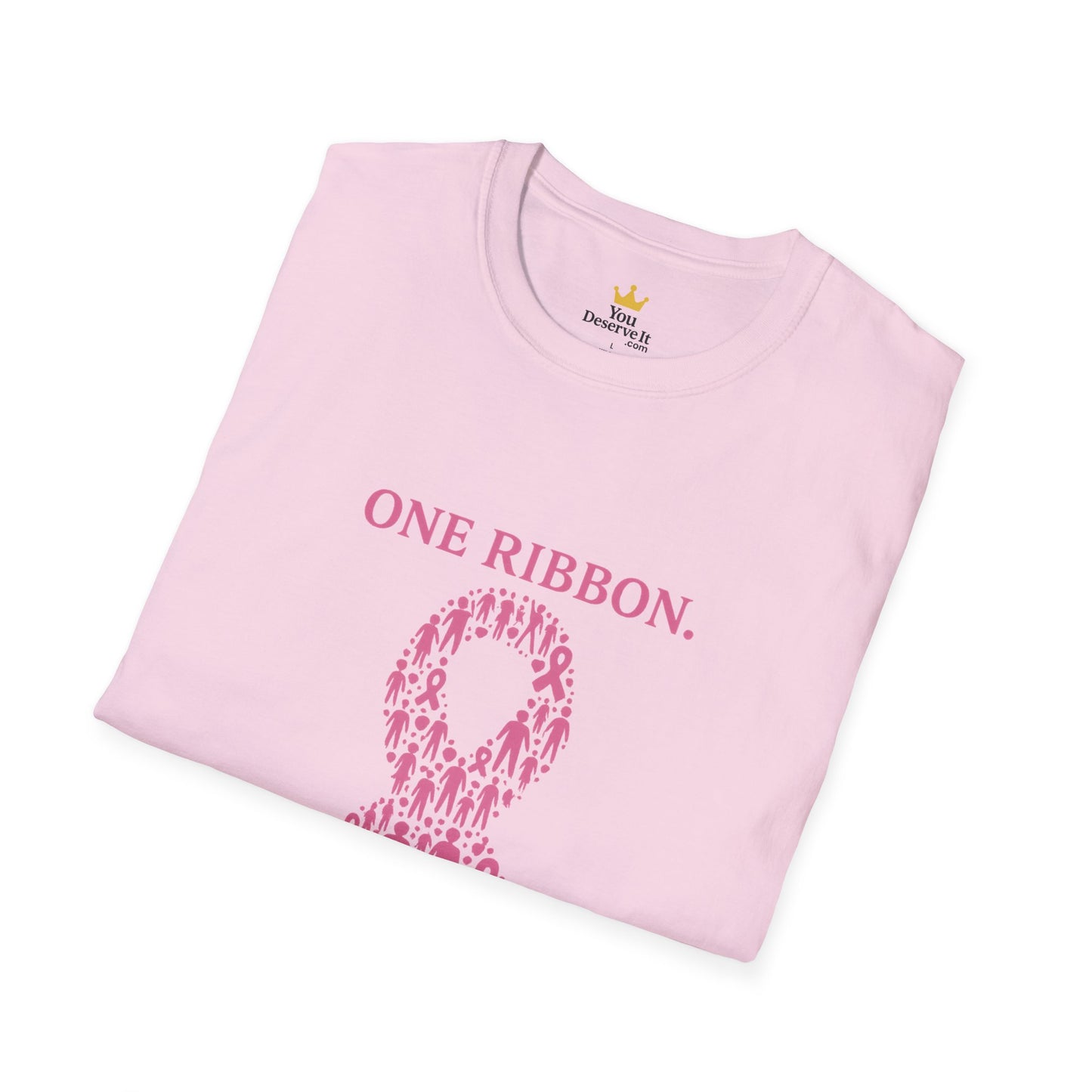 One Ribbon Millions of Stories Shirt | Breast Cancer Awareness Tee with People Silhouette Ribbon